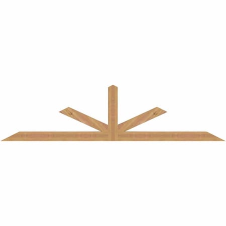Ekena Millwork Saratoga Smooth Timber Gable Bracket, Western Red Cedar, 84"W x 21"H x 3 1/2"D x 3 1/2"F, 6/12 Pitch GBW084X21X0404SAR00SWR